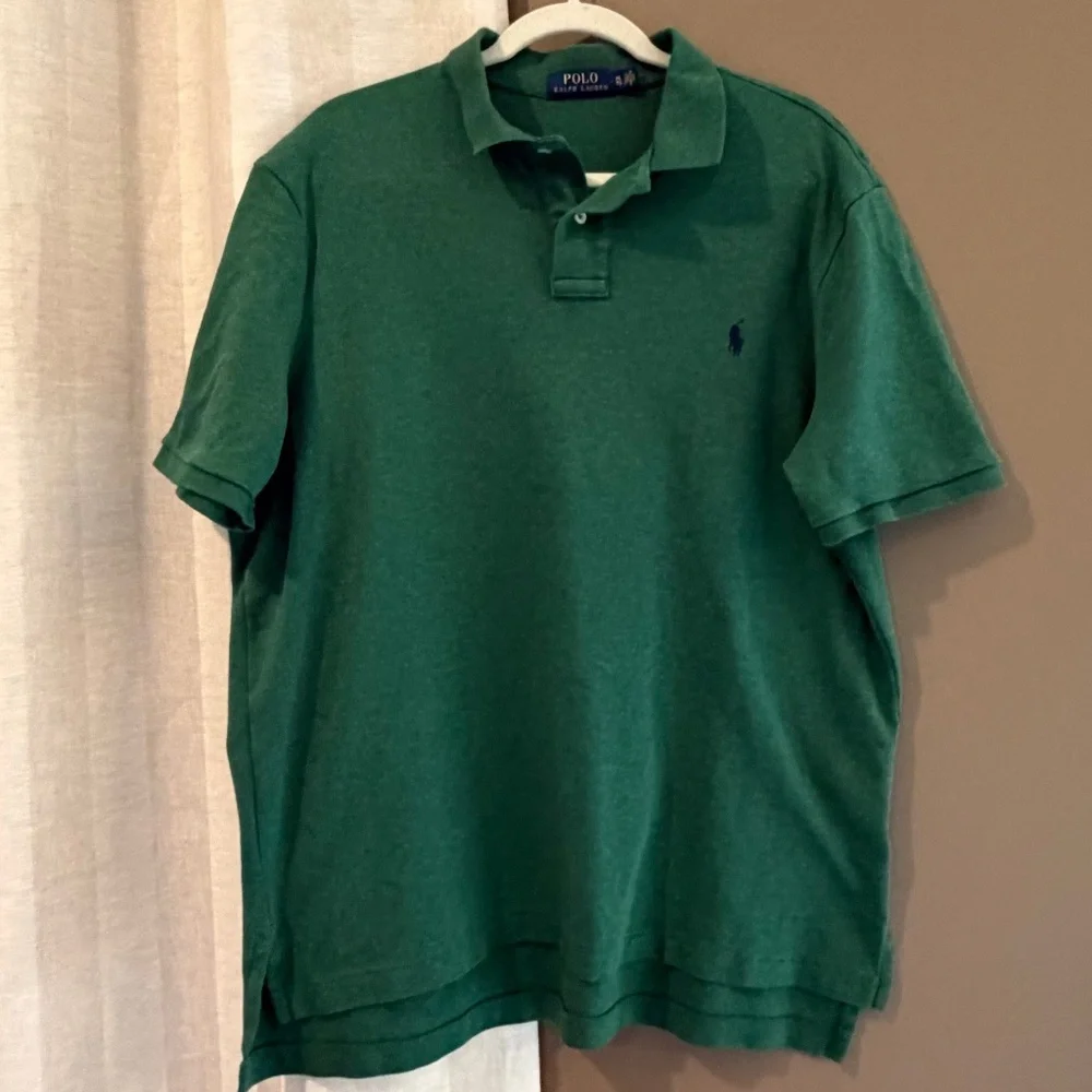 Polo Ralph Lauren Men's Green Soft Cotton Polo Short Sleeve Polo Shirt, Size XL
